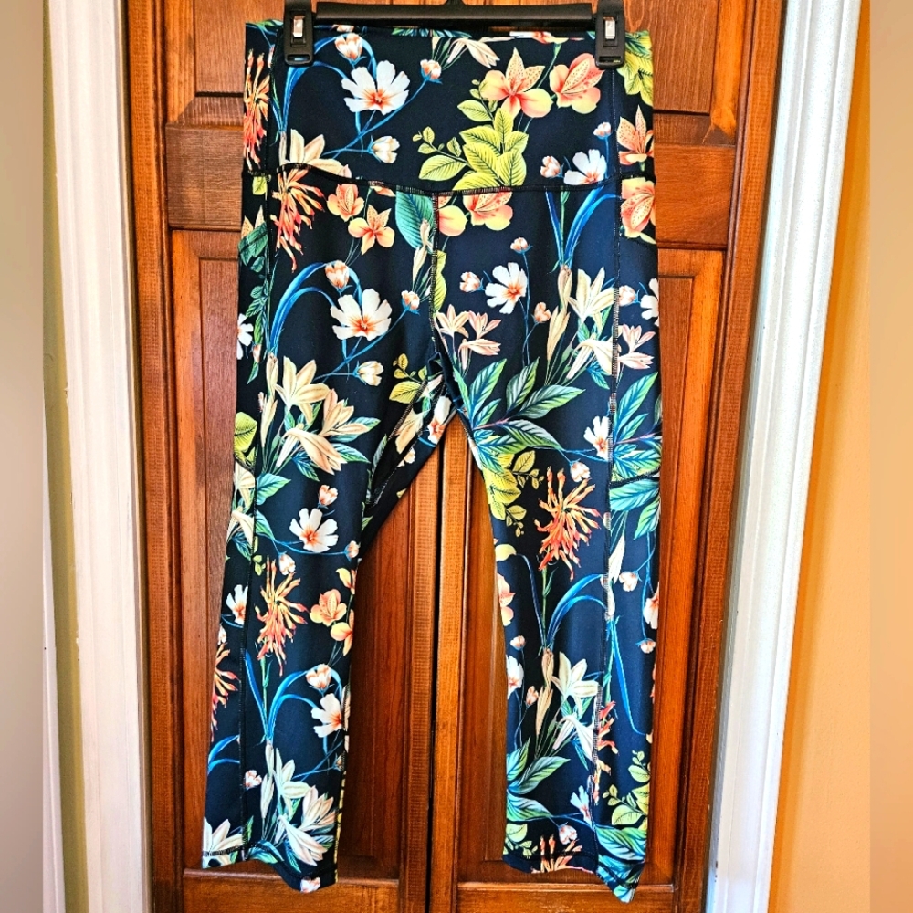 Ododos Floral Print Leggings